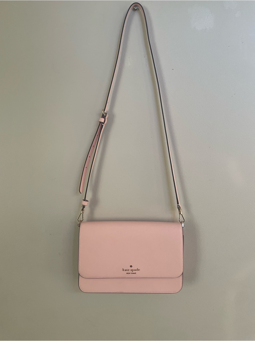 kate spade Light Pink Leather Flap Crossbody